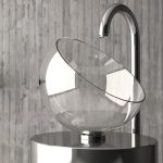 Glass Design Moon Modern Italian Round Countertop Wash Basin Ø34,5
