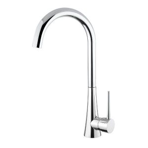 Element Orabella Modern Italian Chrome Single Lever High Rise Basin Mixer Tap with Waste
