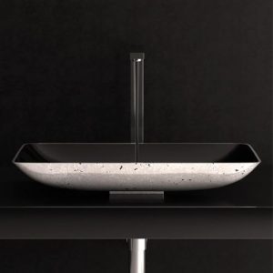 Glass Design Nek Lux Modern Italy Rectangular Countertop Wash Basin 62x32 cm
