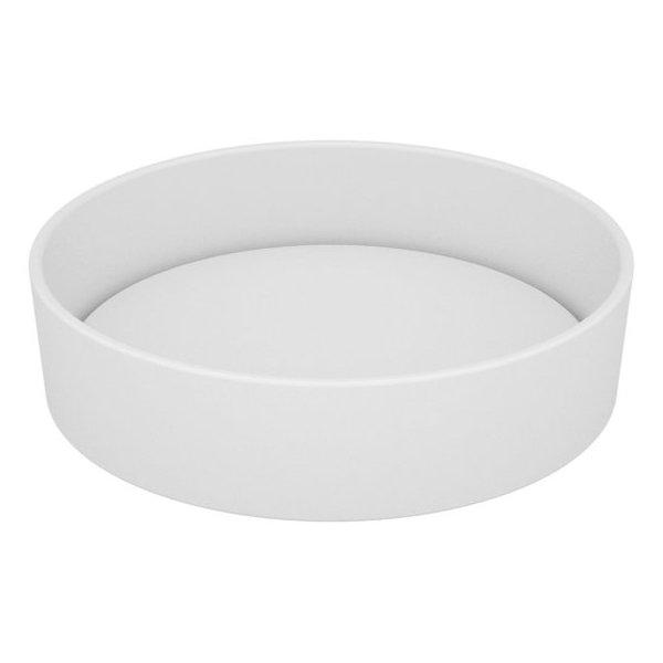 Round white mat basin Rho Vision