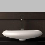 wash basin designs in hall oval white matt 44×30 Glass Design Stone