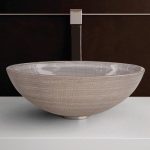 Glass Design Venice Brown Ivory counter top wash basin Ø44