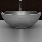 wash basin designs in hall silver black modern Glass Design Venice