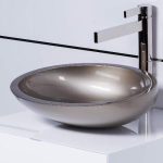 Wash basin counter top Platinum Vetro Freddo Kool