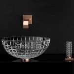 Modern wash basin designs in hall crystal Glass Design Luxor Round Ø43,5