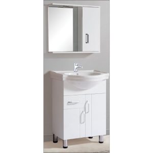 White PVC Floor Standing Bathroom Furniture Set 63x43 Momento