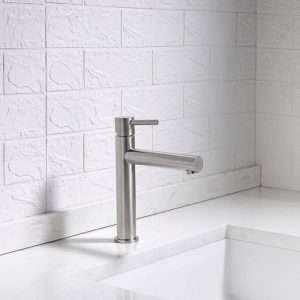 Modern Satine Stainless Steel Single Lever High Basin Mixer Imex Moscu BDK034-3