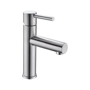 Imex Moscu BDK034-1 Modern Satine Stainless Steel Single Lever Basin Mixer
