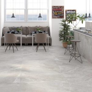 Matt R10 Marble Effect Floor Gres Porcelain Tile 60x120 Bodo White Slipstop