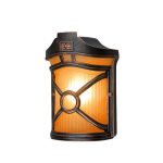 Classic Antique Black Copper Outdoor Wall Lamp with Grid IP44 4687 Don Nowodvorski