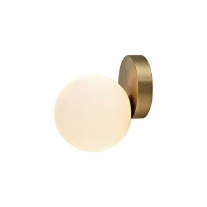 Modern Gold Bronze Antique White Metal Glass Wall Sconce IP44 8126 Ice Ball Nowodvorski