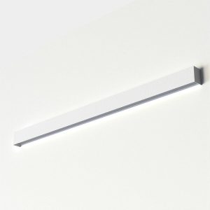 Minimal White Linear Rectangle Wall Sconce for Professional Spaces 7566 Straight Wall L Nowodvorski