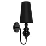 01500 LAURA Modern 1-Light Black Wall Sconce with Cone Shade Ø15