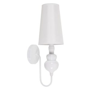 Modern 1-Light White Wall Sconce with Cone Shade Ø15 01499 LAURA