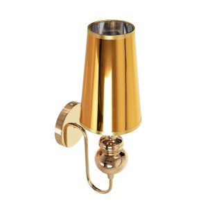 01497 LAURA Modern 1-Light Gold Wall Sconce with Cone Shade Ø15 globodecor