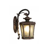 Vintage Antique Black Copper Outdoor Lantern Wall Lamp 4692 Amur Nowodvorski