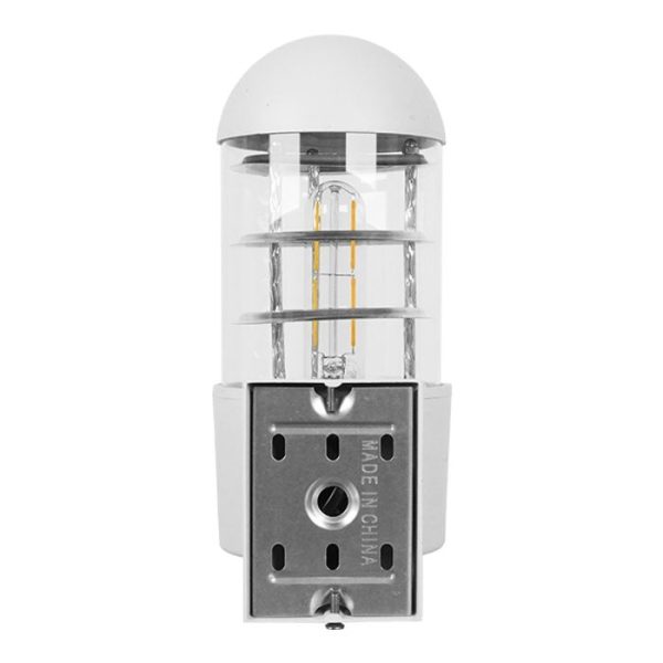Classic 1-Light Decorative White Wall Lamp Lantern Sconce back view 01418 NEWI globostar