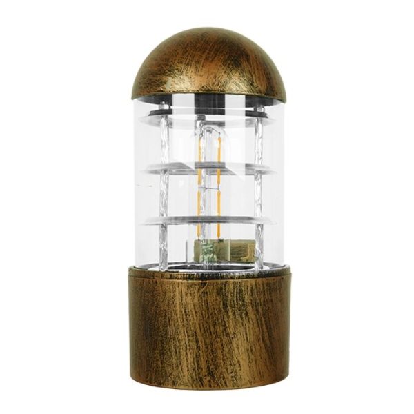 Vintage Antique 1-Light Decorative Bronze Gold Wall Lamp Lantern Sconce 01420 NORMA