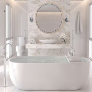 Classic Bathroom 1-Light Chrome Transparent Metal Glass Wall Sconces IP44 9353 Bali Nowodvorski
