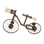 3-Light Industrial Bronze Steampunk Bicycle Pipe vintage Wall Lamp 00659 globostar