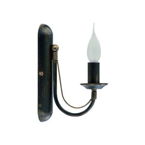 Classic 1-Light Bronze Gold Antique Wall Sconce Candlestick 202 Ares Nowodvorski