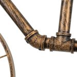 3-Light Industrial Bronze Steampunk Bicycle Pipe vintage Wall Lamp 00659 globostar pipe