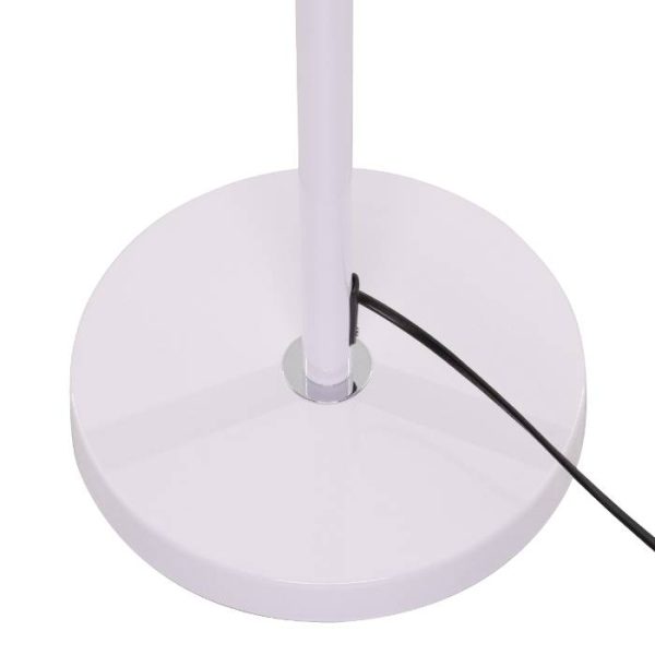 Metal white round base of an upright floor light globostar globodecor
