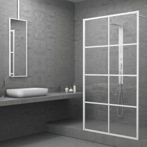 Orabella Windows White Wet Room Screen 8mm & Wall Arm Support 90x200 & 100x200 cm