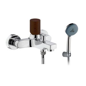 Orabella Gamma Marrone Chrome Wall Mounted Bath Shower Mixer and Kit