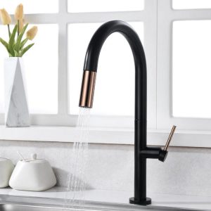 Imex Samoa GCE017/NOR High Kitchen Mixer Tap with 2-Way Pull Out Spray