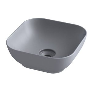 Orabella Trend 02 Italian Square Grey Matt Countertop Wash Basin 38x38