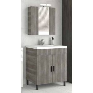 Drop Roma 70 Floor Standing Bathroom Furniture with Slim Washbasin Set 70x39