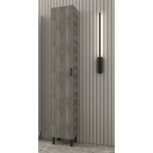 Economical Grey Floor Standing 1 Door Tall Storage Cabinet 30x27x184 Drop Side Cabinet