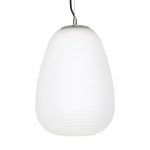 00745 FREYA Modern 1-Light White Glass Ceiling Pendant Light Ø24