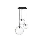 Modern 3-Light Pendant Ceiling Light with Three Globed Glass Shades Sphere III Nowodvorski