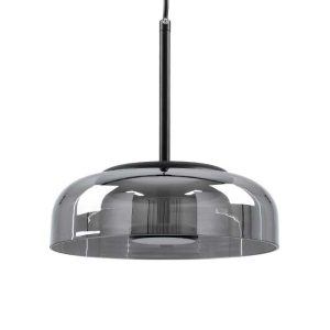 Modern Tinted Black Glass Pendant Ceiling LED Light Ø23 00743 CHARLOTTE