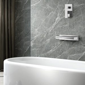 Modern Chrome Wall Mounted Cascade Bath and Shower Spout Java RDF003 Imex