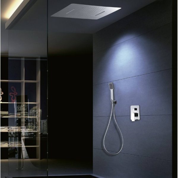 Chrome Concealed Shower Mixer Set 4 Outlets with Stainless Steel Shower Head 59x48 Sumatra GTS019-P Imex
