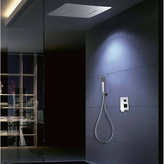 Modern Concealed Shower Mixer Set 4 Outlets with Large Shower Head 59×48 Sumatra GTS019-P Imex