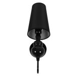 Classic 1-Light Black Wall Sconce with Cone Shade Ø15 01500 LAURA