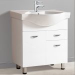 PVC Floor-Standing Vanity Unit with Wash Basin 72×46 Long Life White