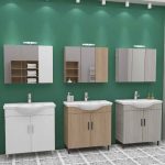 Floor-standing Bathroom Furniture with Wash Basin Set Drop Luna 80
