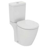 Ideal Standard Connect Cube Curved Close Coupled Toilet with Soft Close Seat 36,5×66,5