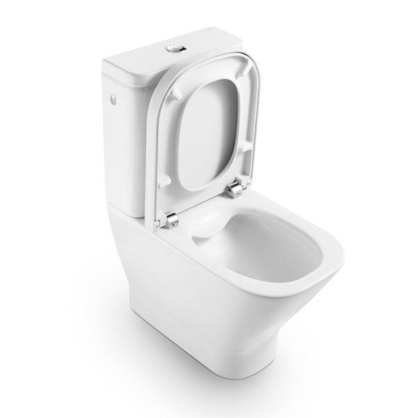 Roca The Gap Square Rimless Sort Projection Close Coupled Back to Wall Toilet 36,5x60
