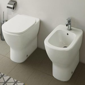 Επιδαπεδια λεκανη τουαλετας μπανιου και μπιντε σετ Back to Wall Ideal Standard Tesi