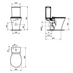 Επιδαπεδια τουαλετα μπανιου ημικυκλικη Conect Air Aquablade Ideal Standard