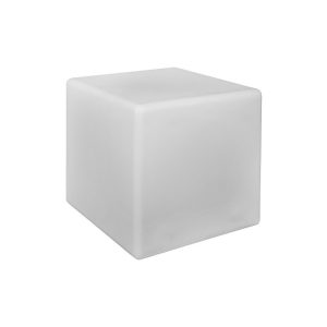 Large Modern White Square Decorative Plug-In Outdoor Floor Lamp 59x60 IP44 8965 Cube L Nowodvorski