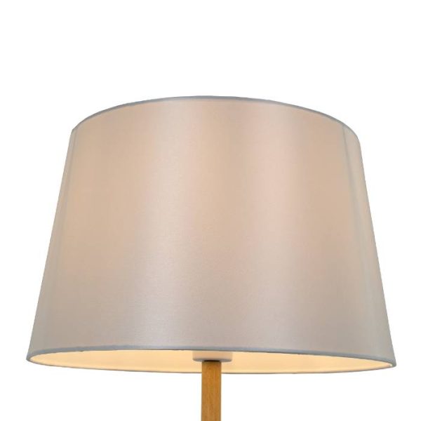 Minimal White Beige Floor Lamp Cone Shaped Shade 00828 ASHLEY