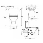 Ideal Standard Promo Sangra Close Coupled Toilet with Seat 39,5×65,5