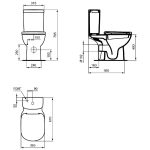 Επιδαπεδιες λεκανες τουαλετας μπανιου με καζανακι σετ Ideal Standard Tempo